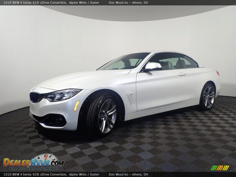 2016 BMW 4 Series 428i xDrive Convertible Alpine White / Oyster Photo #9