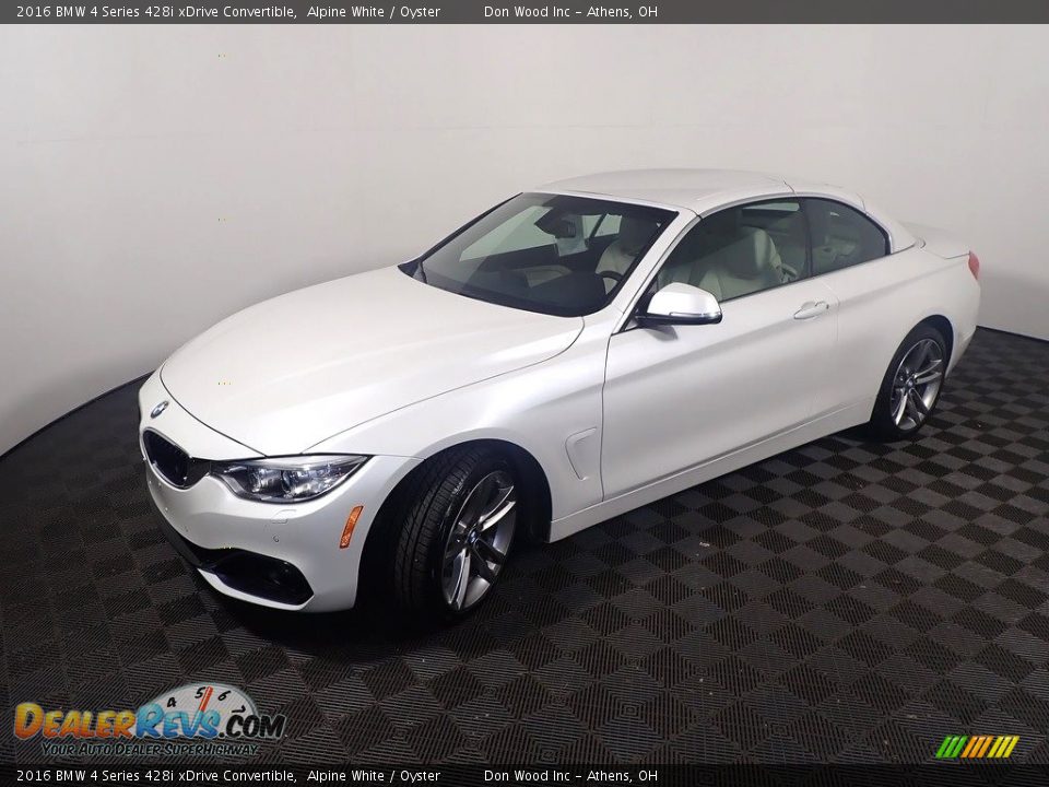 2016 BMW 4 Series 428i xDrive Convertible Alpine White / Oyster Photo #10