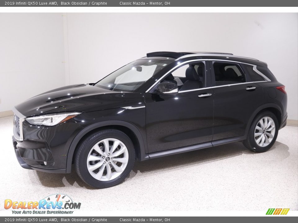 2019 Infiniti QX50 Luxe AWD Black Obsidian / Graphite Photo #3