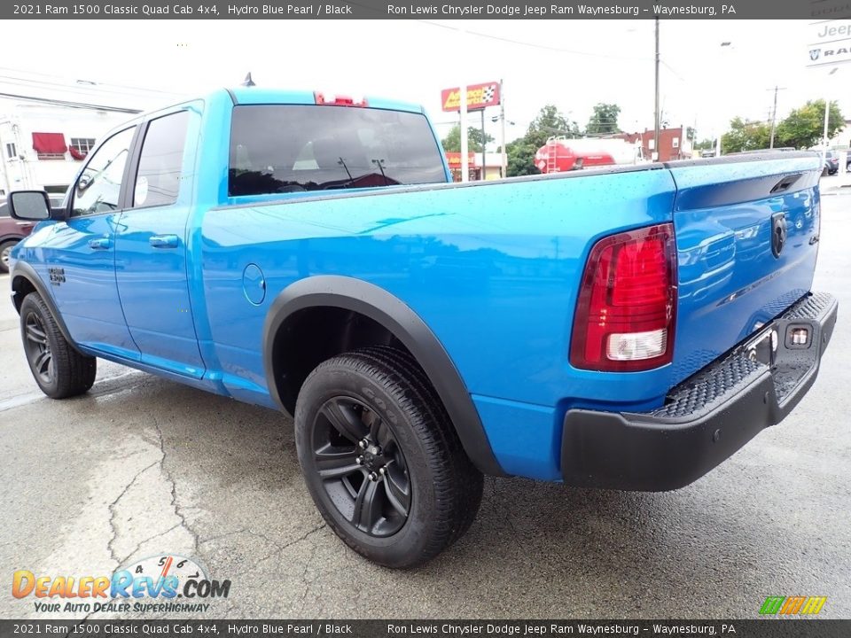 2021 Ram 1500 Classic Quad Cab 4x4 Hydro Blue Pearl / Black Photo #3