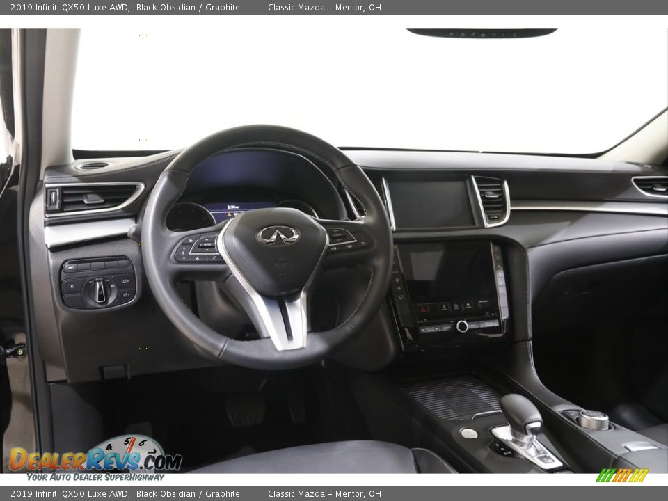 2019 Infiniti QX50 Luxe AWD Black Obsidian / Graphite Photo #6