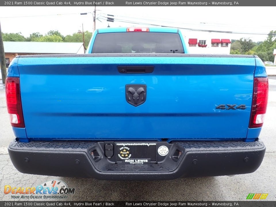 2021 Ram 1500 Classic Quad Cab 4x4 Hydro Blue Pearl / Black Photo #4