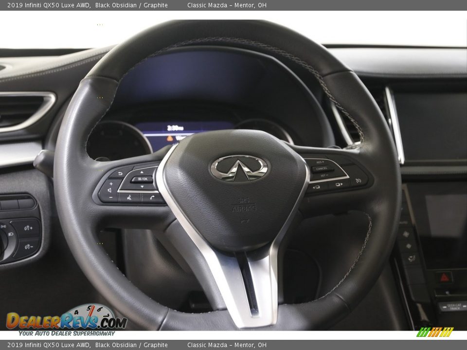 2019 Infiniti QX50 Luxe AWD Black Obsidian / Graphite Photo #7
