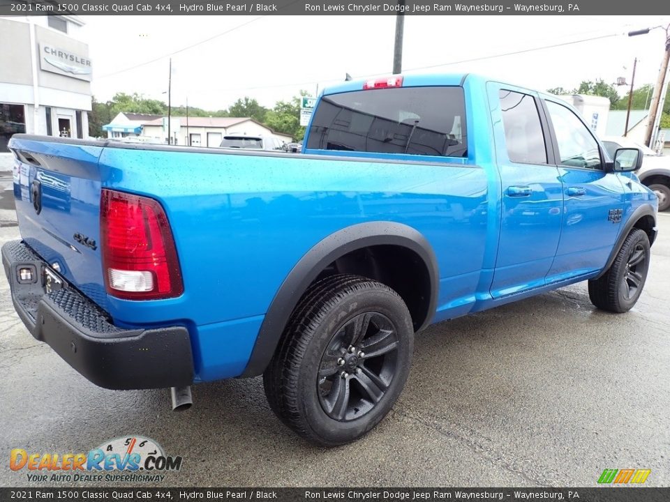 2021 Ram 1500 Classic Quad Cab 4x4 Hydro Blue Pearl / Black Photo #5