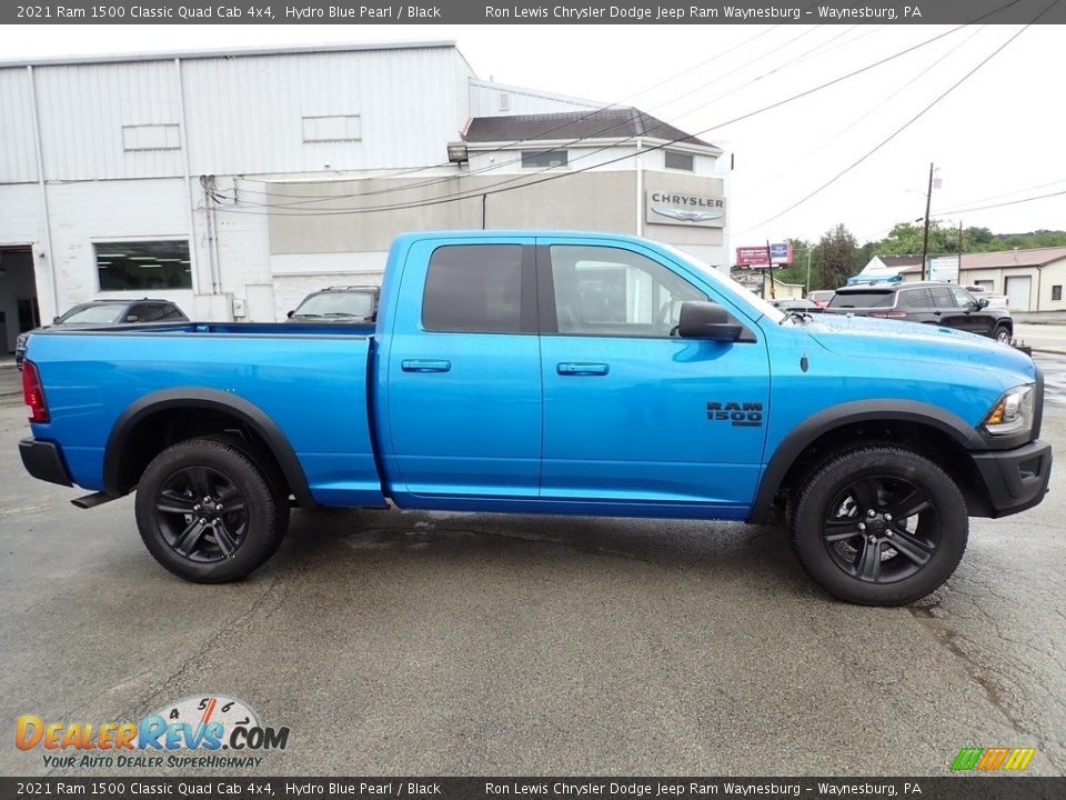 2021 Ram 1500 Classic Quad Cab 4x4 Hydro Blue Pearl / Black Photo #6