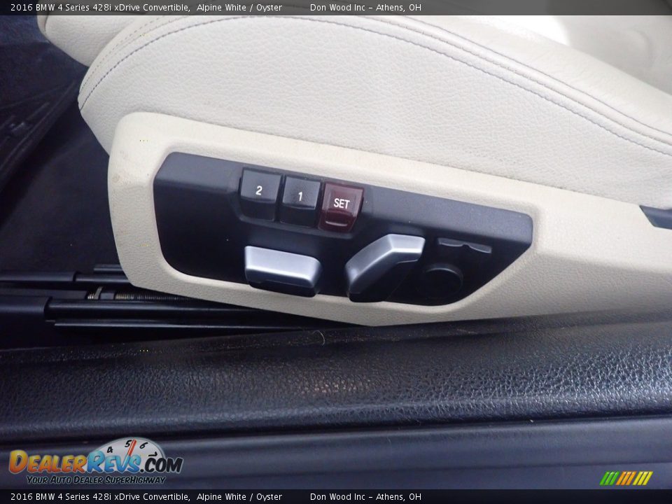 2016 BMW 4 Series 428i xDrive Convertible Alpine White / Oyster Photo #24