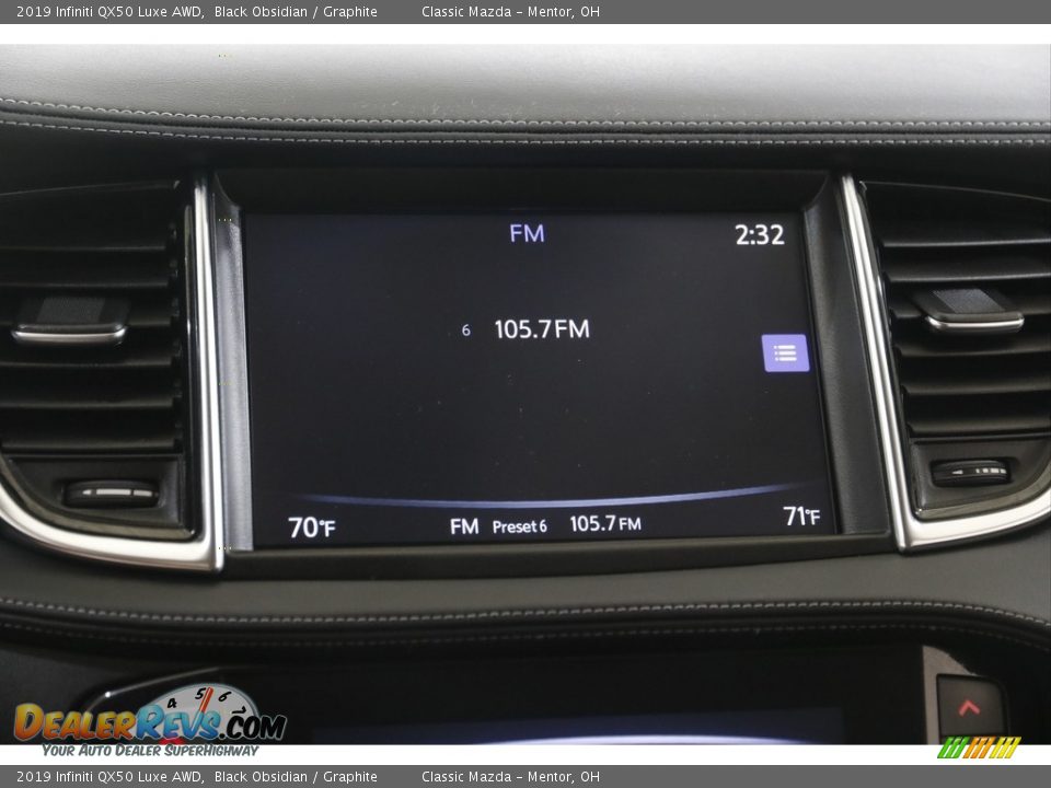 2019 Infiniti QX50 Luxe AWD Black Obsidian / Graphite Photo #10