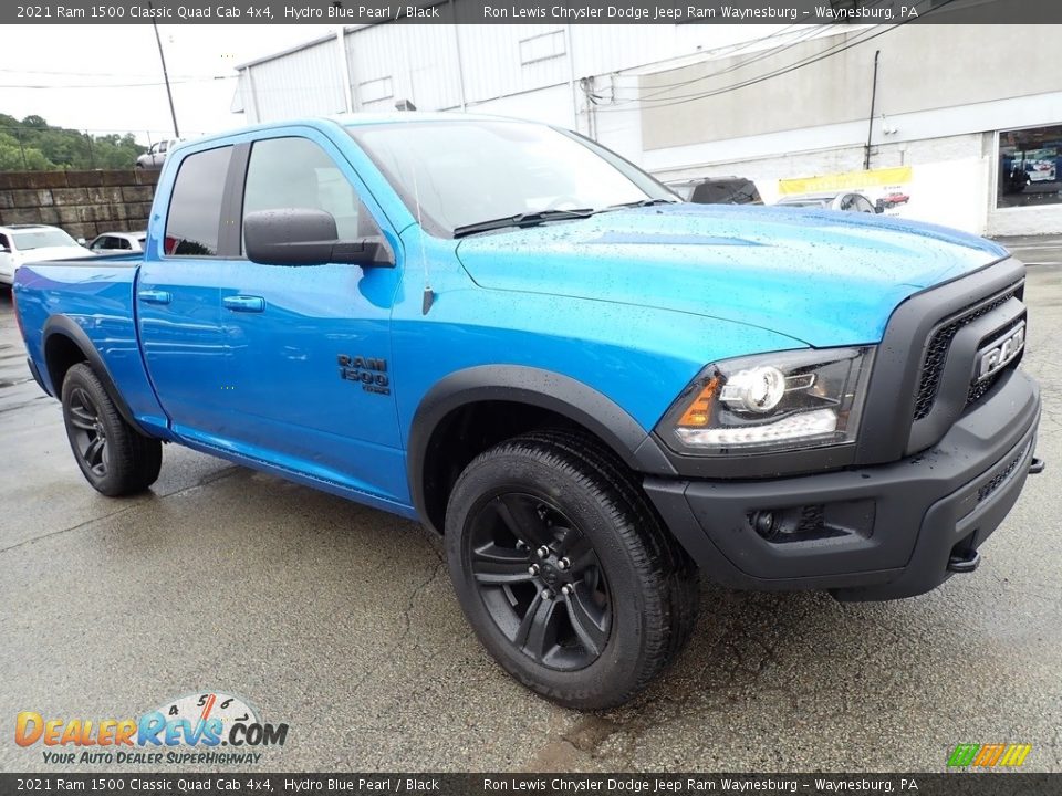 2021 Ram 1500 Classic Quad Cab 4x4 Hydro Blue Pearl / Black Photo #7