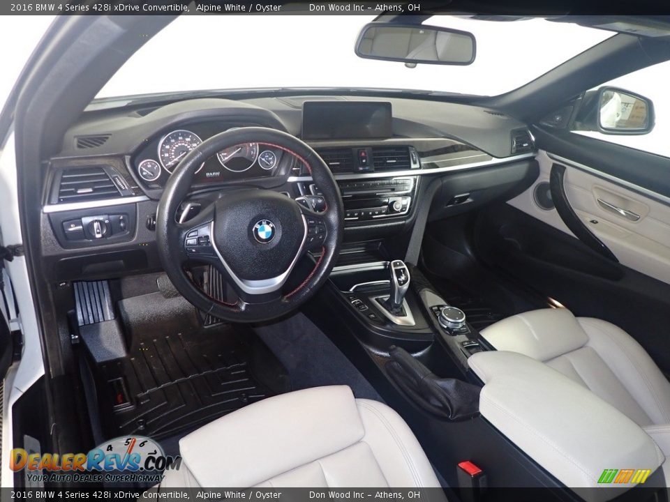 2016 BMW 4 Series 428i xDrive Convertible Alpine White / Oyster Photo #25