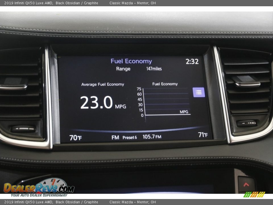 2019 Infiniti QX50 Luxe AWD Black Obsidian / Graphite Photo #11