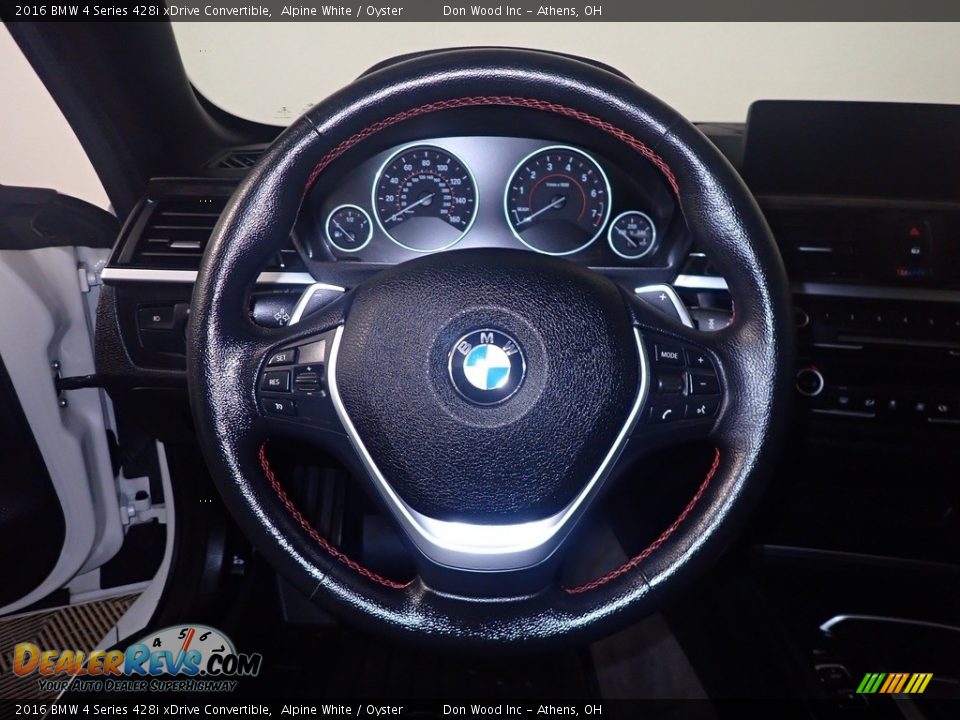 2016 BMW 4 Series 428i xDrive Convertible Alpine White / Oyster Photo #27