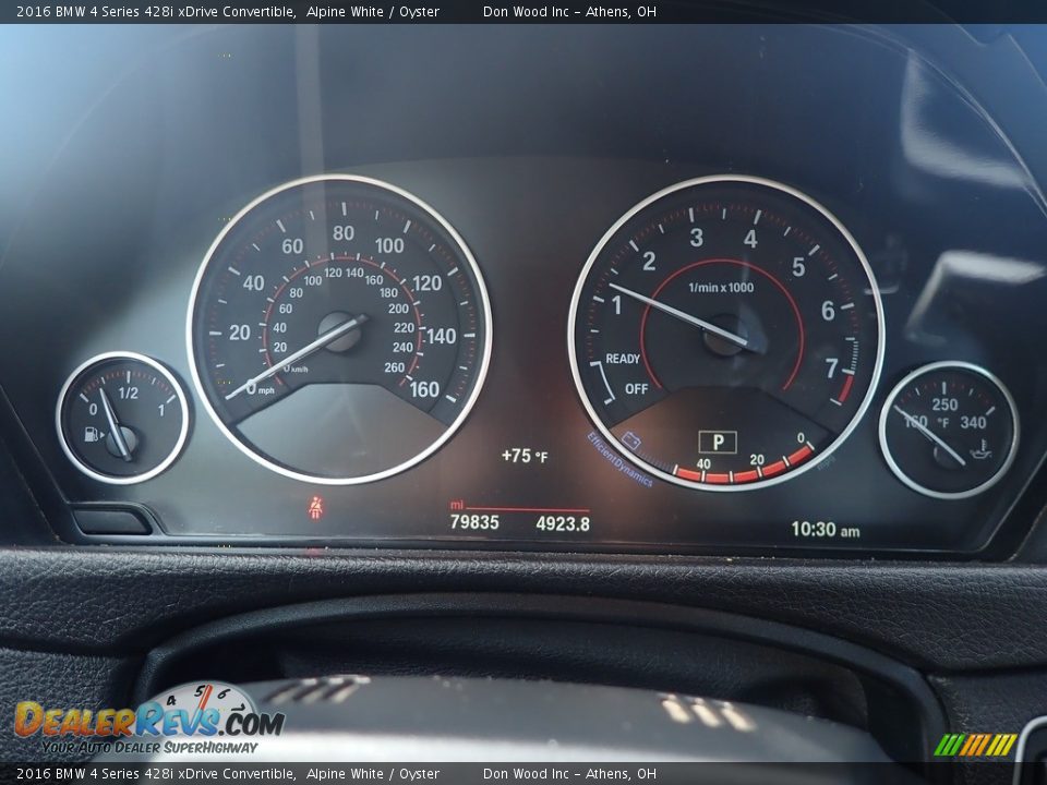 2016 BMW 4 Series 428i xDrive Convertible Alpine White / Oyster Photo #28