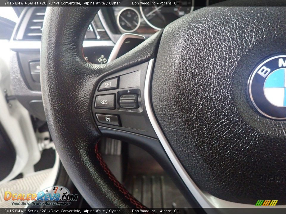 2016 BMW 4 Series 428i xDrive Convertible Alpine White / Oyster Photo #29
