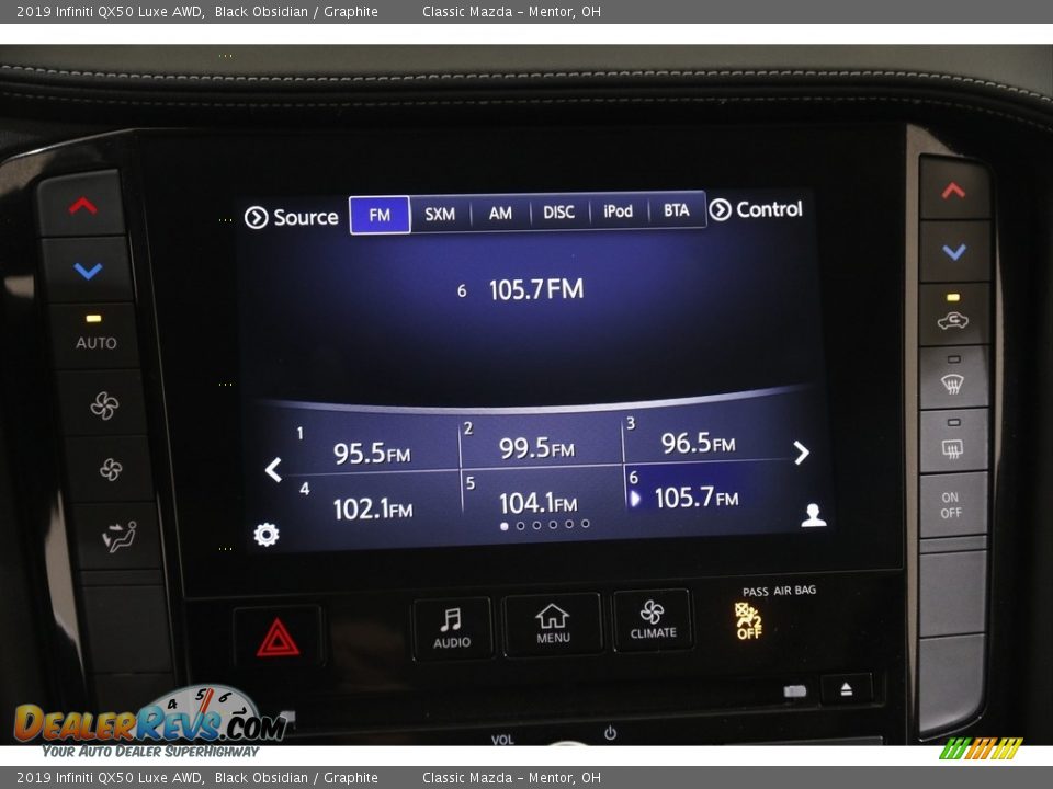 2019 Infiniti QX50 Luxe AWD Black Obsidian / Graphite Photo #16