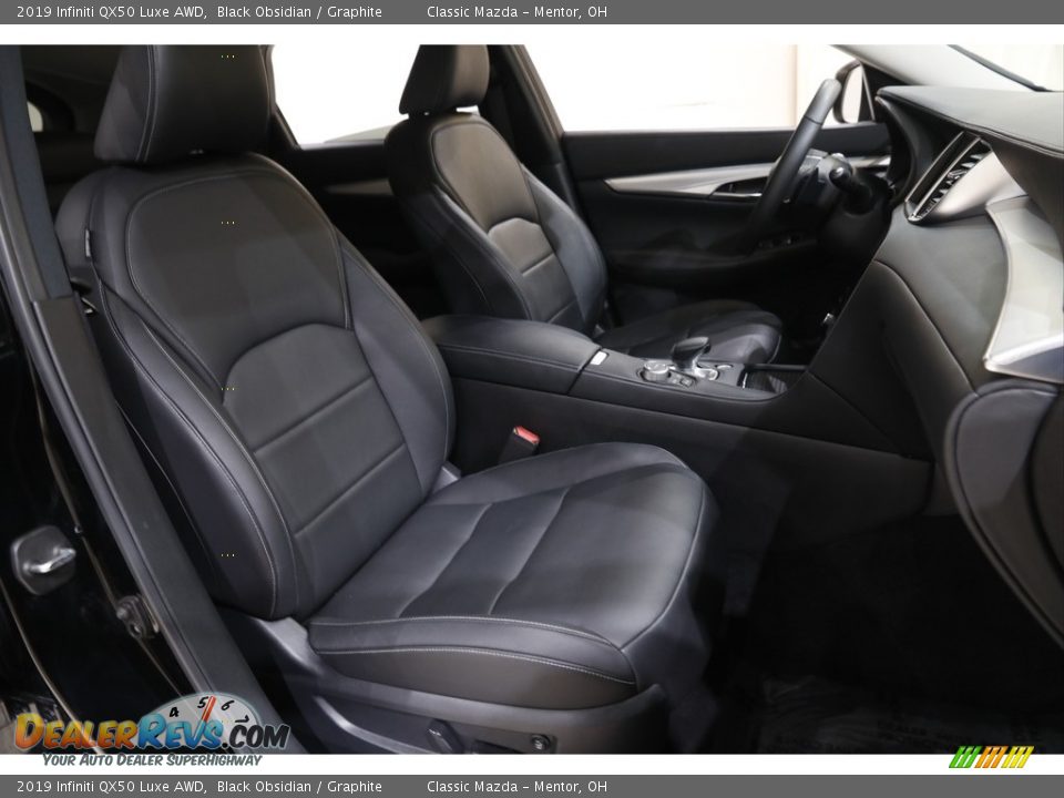 2019 Infiniti QX50 Luxe AWD Black Obsidian / Graphite Photo #21