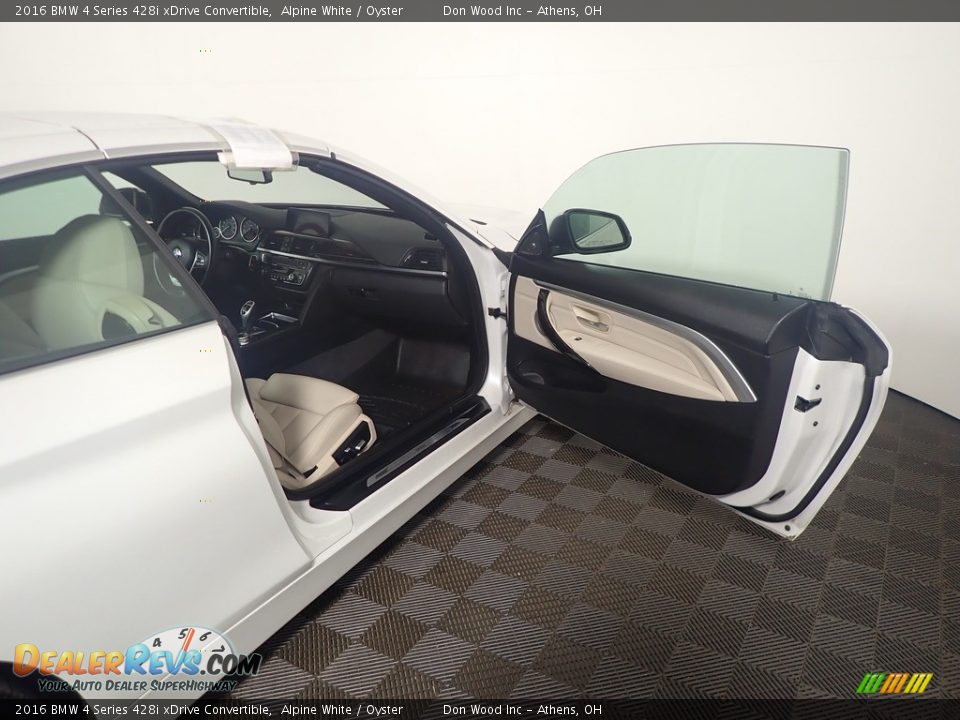 2016 BMW 4 Series 428i xDrive Convertible Alpine White / Oyster Photo #34
