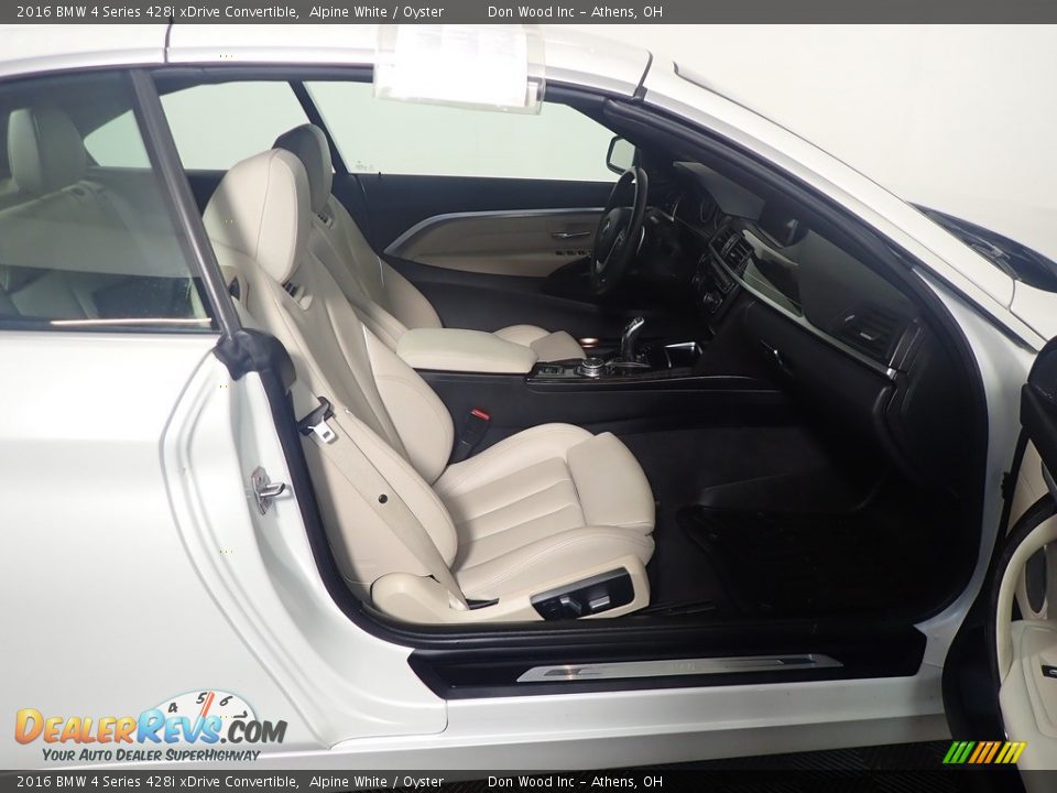 2016 BMW 4 Series 428i xDrive Convertible Alpine White / Oyster Photo #35