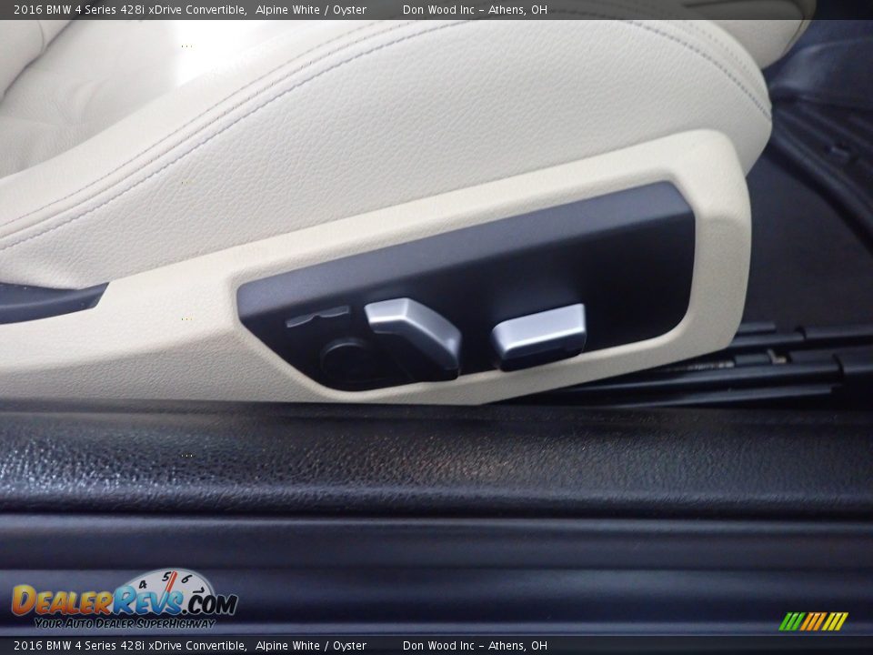 2016 BMW 4 Series 428i xDrive Convertible Alpine White / Oyster Photo #36