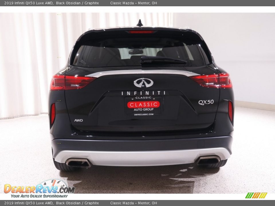 2019 Infiniti QX50 Luxe AWD Black Obsidian / Graphite Photo #24