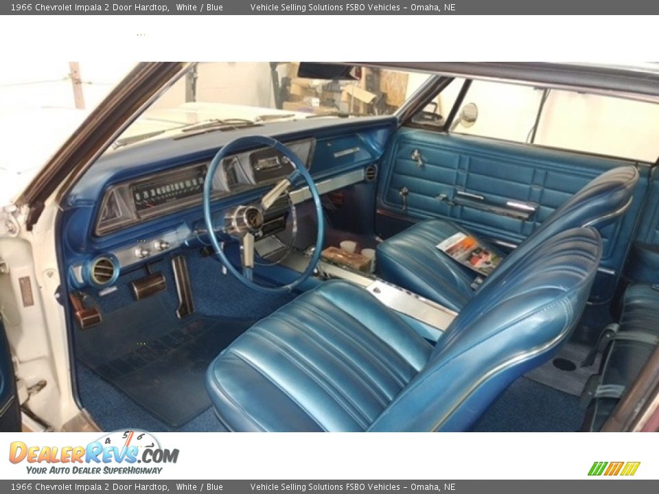 Blue Interior - 1966 Chevrolet Impala 2 Door Hardtop Photo #7