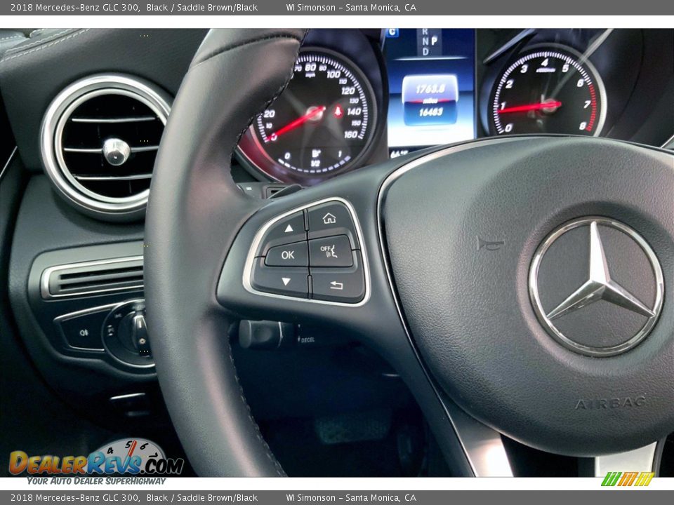 2018 Mercedes-Benz GLC 300 Black / Saddle Brown/Black Photo #21