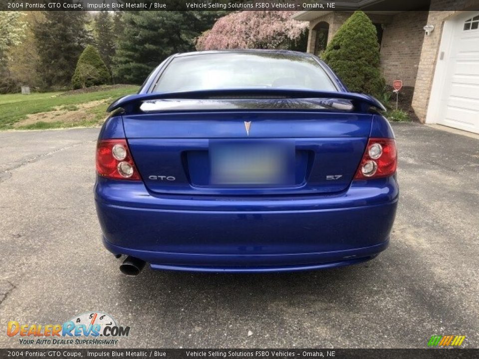 2004 Pontiac GTO Coupe Impulse Blue Metallic / Blue Photo #2