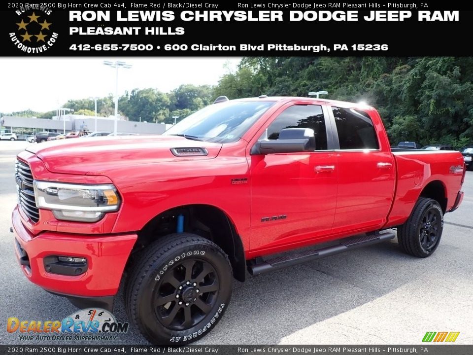 2020 Ram 2500 Big Horn Crew Cab 4x4 Flame Red / Black/Diesel Gray Photo #1