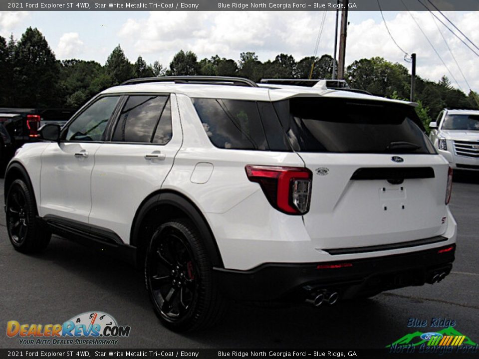 2021 Ford Explorer ST 4WD Star White Metallic Tri-Coat / Ebony Photo #3