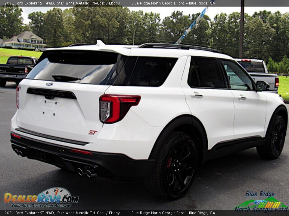 2021 Ford Explorer ST 4WD Star White Metallic Tri-Coat / Ebony Photo #5