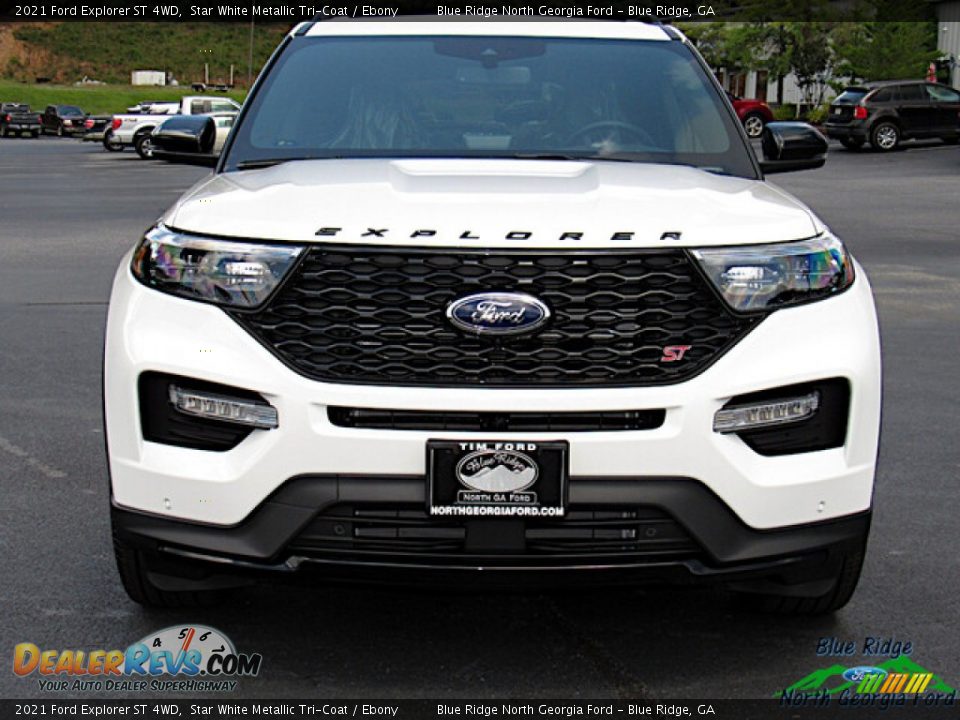 2021 Ford Explorer ST 4WD Star White Metallic Tri-Coat / Ebony Photo #8