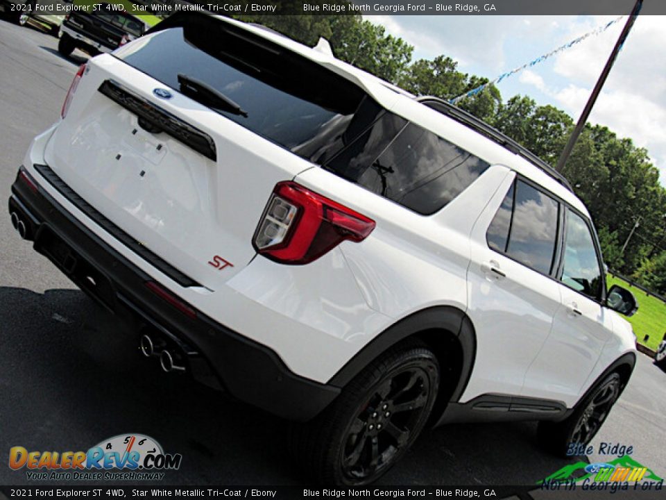 2021 Ford Explorer ST 4WD Star White Metallic Tri-Coat / Ebony Photo #28