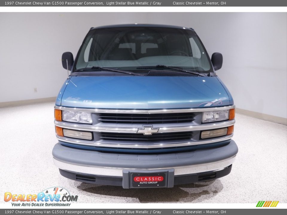 1997 Chevrolet Chevy Van G1500 Passenger Conversion Light Stellar Blue Metallic / Gray Photo #2