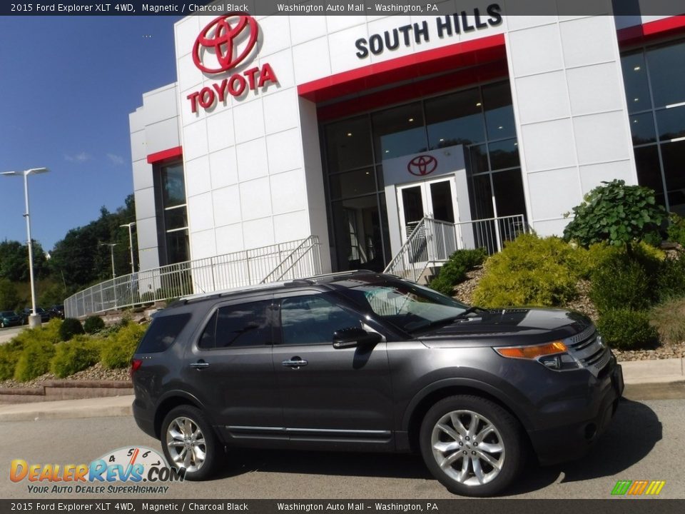 2015 Ford Explorer XLT 4WD Magnetic / Charcoal Black Photo #2