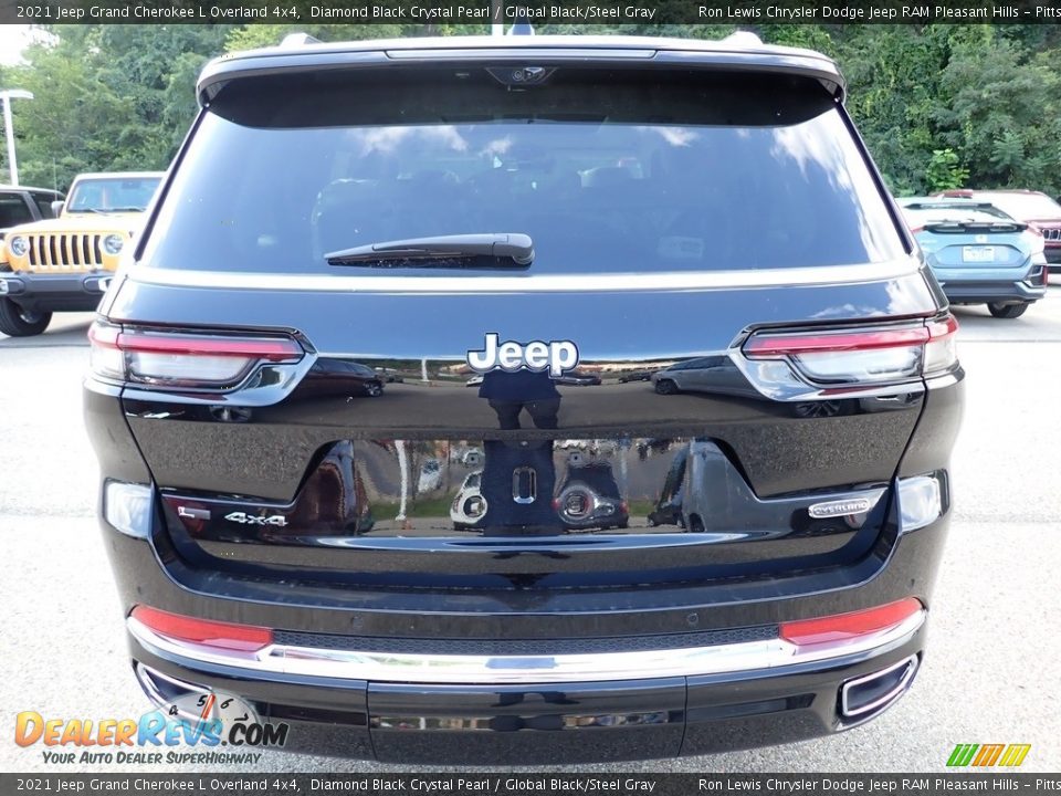 2021 Jeep Grand Cherokee L Overland 4x4 Diamond Black Crystal Pearl / Global Black/Steel Gray Photo #4