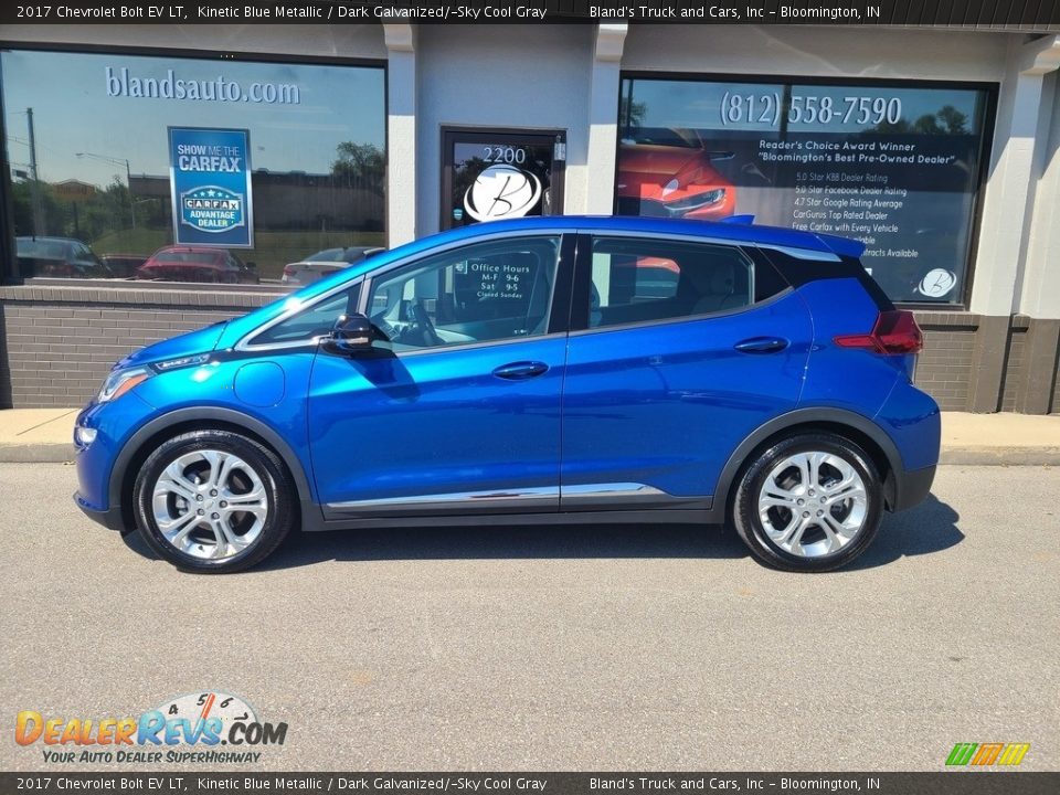 2017 Chevrolet Bolt EV LT Kinetic Blue Metallic / Dark Galvanized/­Sky Cool Gray Photo #1