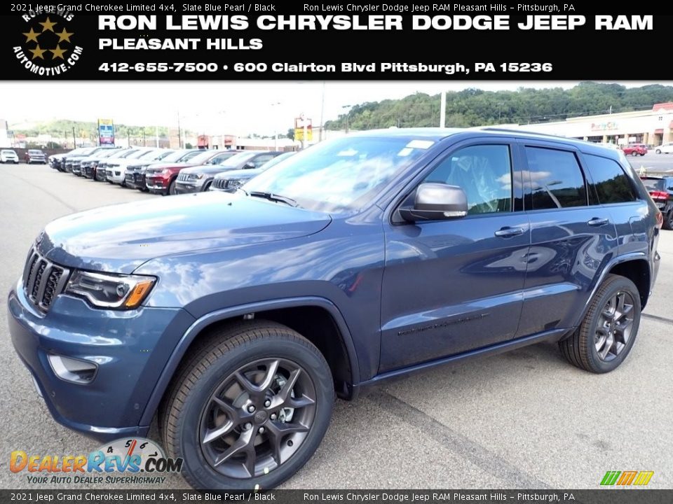 2021 Jeep Grand Cherokee Limited 4x4 Slate Blue Pearl / Black Photo #1