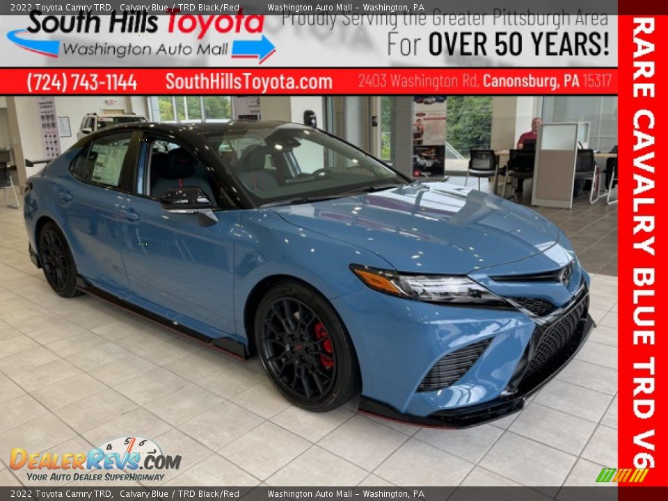 2022 Toyota Camry TRD Calvary Blue / TRD Black/Red Photo #1