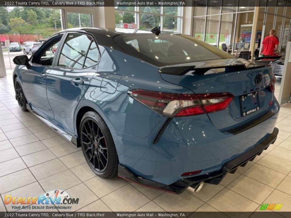 2022 Toyota Camry TRD Calvary Blue / TRD Black/Red Photo #2