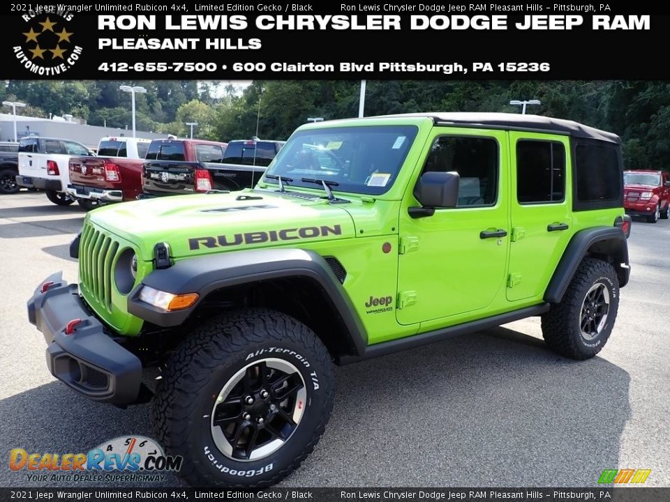 2021 Jeep Wrangler Unlimited Rubicon 4x4 Limited Edition Gecko / Black Photo #1