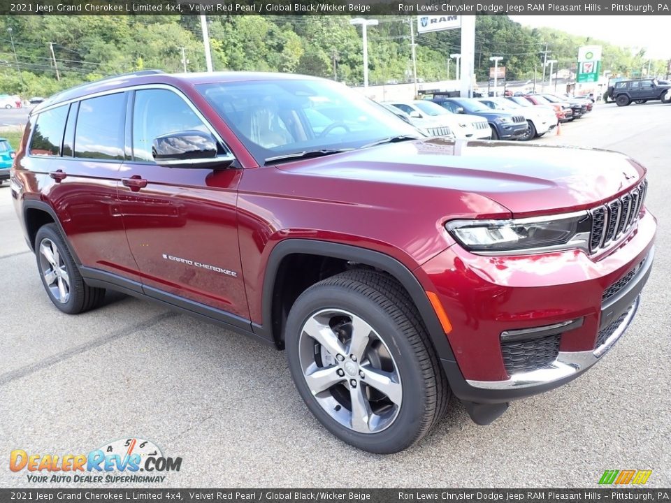 2021 Jeep Grand Cherokee L Limited 4x4 Velvet Red Pearl / Global Black/Wicker Beige Photo #8