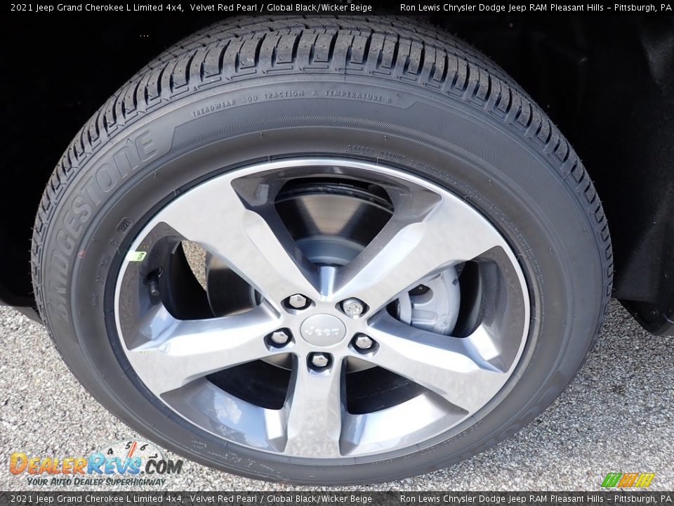 2021 Jeep Grand Cherokee L Limited 4x4 Velvet Red Pearl / Global Black/Wicker Beige Photo #10