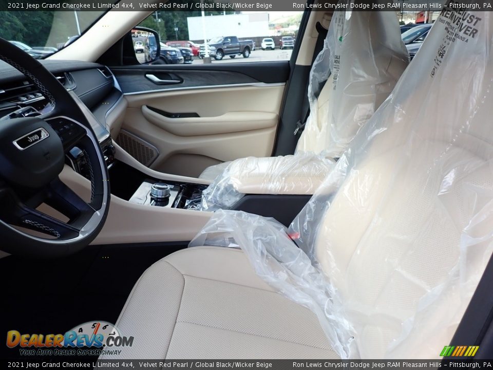 2021 Jeep Grand Cherokee L Limited 4x4 Velvet Red Pearl / Global Black/Wicker Beige Photo #11