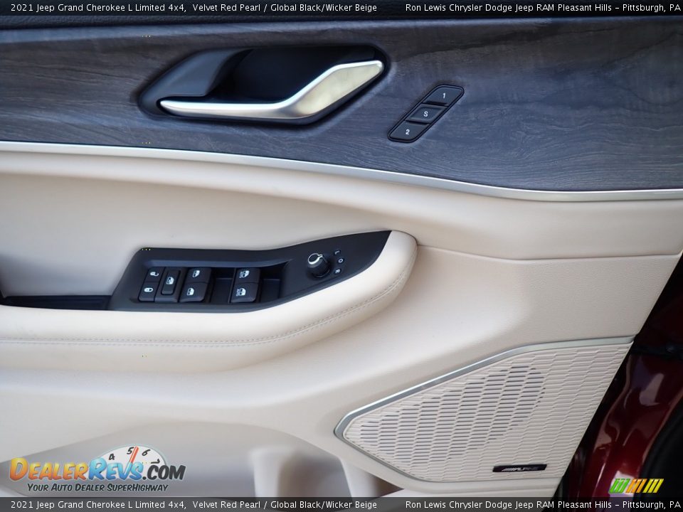 2021 Jeep Grand Cherokee L Limited 4x4 Velvet Red Pearl / Global Black/Wicker Beige Photo #14