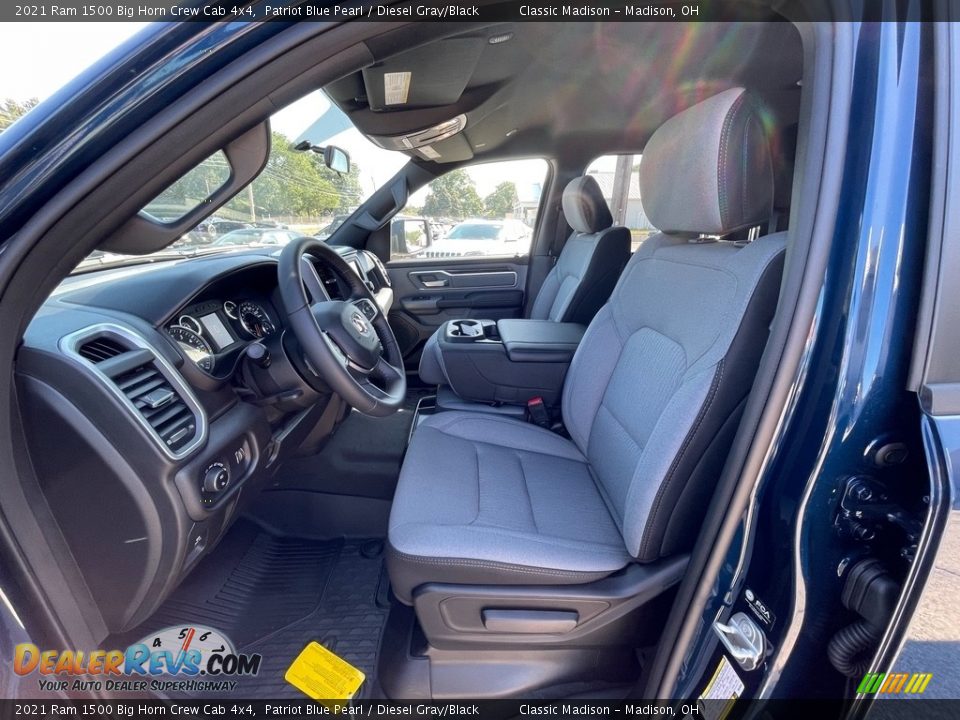 2021 Ram 1500 Big Horn Crew Cab 4x4 Patriot Blue Pearl / Diesel Gray/Black Photo #2