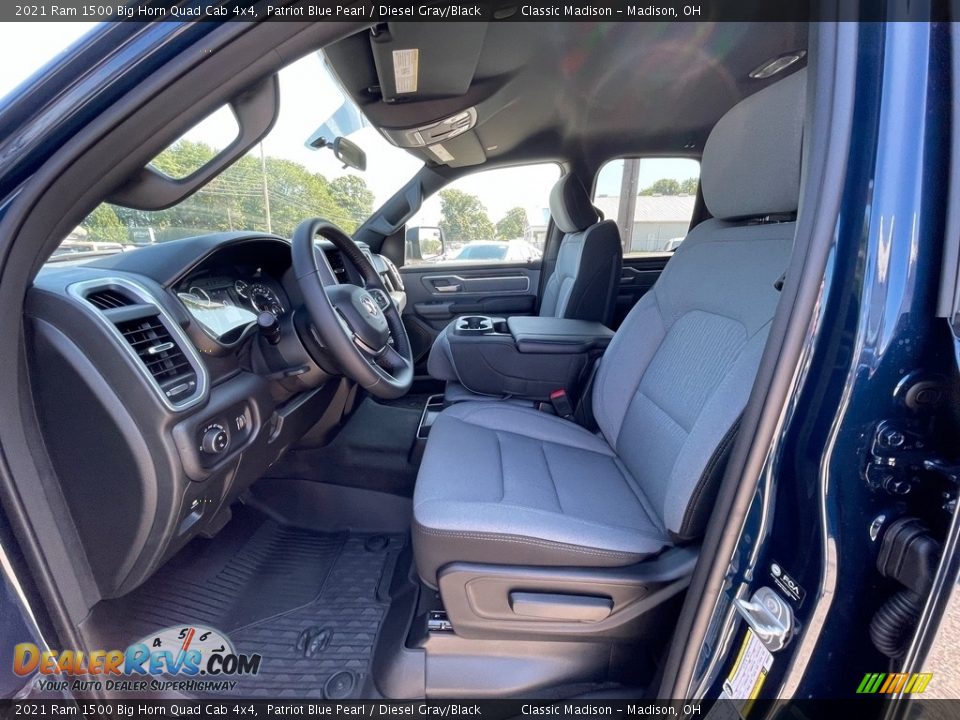 2021 Ram 1500 Big Horn Quad Cab 4x4 Patriot Blue Pearl / Diesel Gray/Black Photo #2