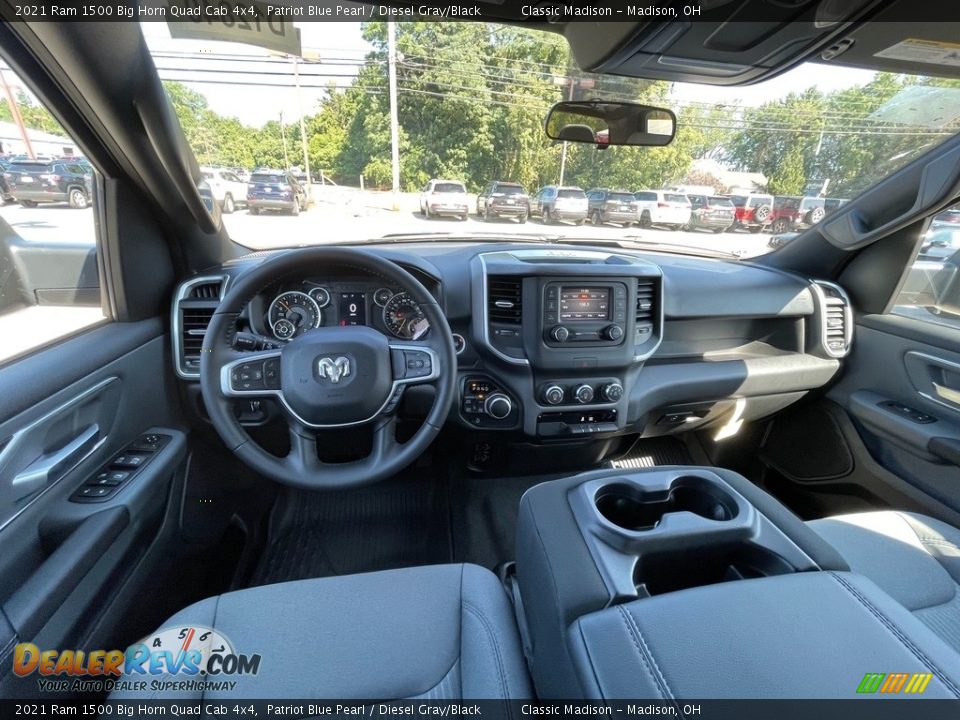 2021 Ram 1500 Big Horn Quad Cab 4x4 Patriot Blue Pearl / Diesel Gray/Black Photo #4