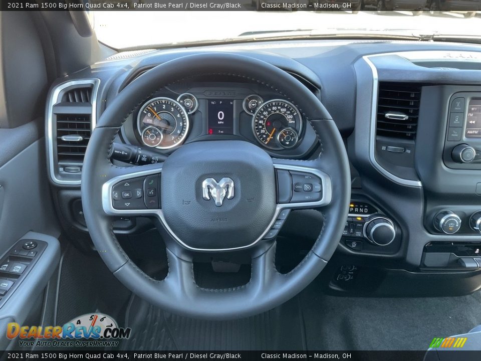 2021 Ram 1500 Big Horn Quad Cab 4x4 Patriot Blue Pearl / Diesel Gray/Black Photo #5