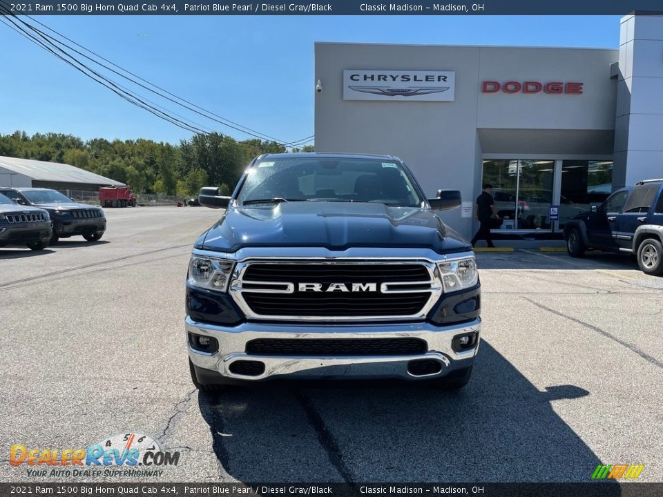 2021 Ram 1500 Big Horn Quad Cab 4x4 Patriot Blue Pearl / Diesel Gray/Black Photo #7