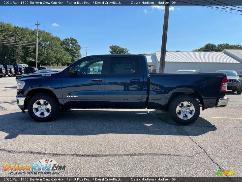 2021 Ram 1500 Big Horn Crew Cab 4x4 Patriot Blue Pearl / Diesel Gray/Black Photo #8