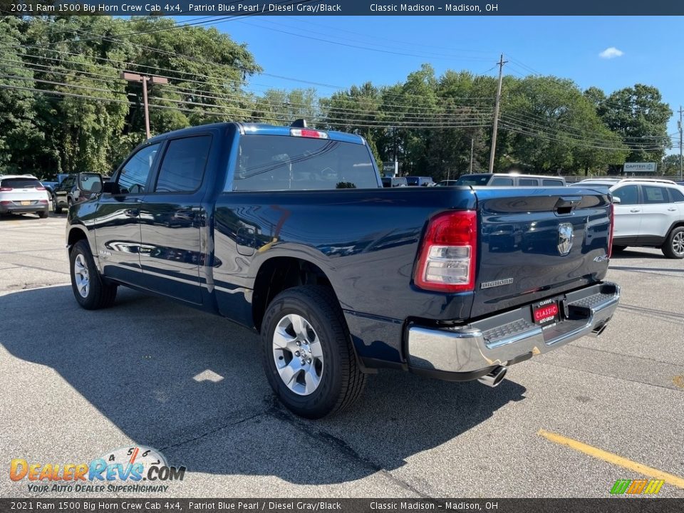 2021 Ram 1500 Big Horn Crew Cab 4x4 Patriot Blue Pearl / Diesel Gray/Black Photo #9